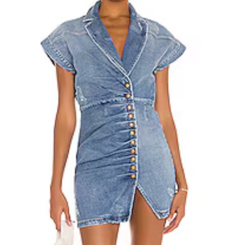 Retrofete Gia Dress in Blue Jay